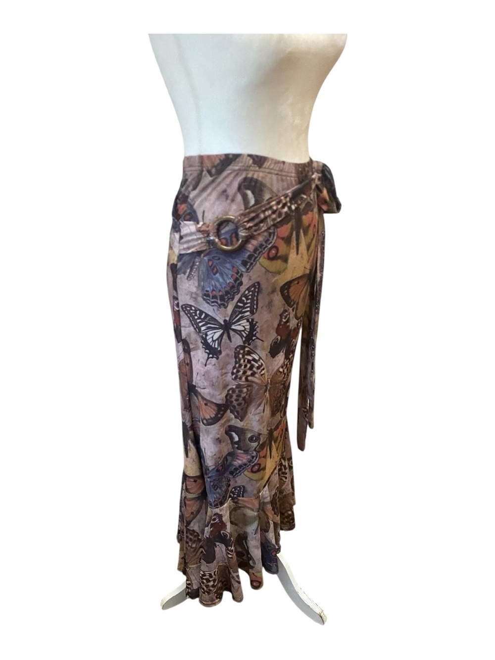 Romwe Womens Fairy Core Butterfly Print Skirt Size 4 Mermaid Style NWT - Picture 4 of 7